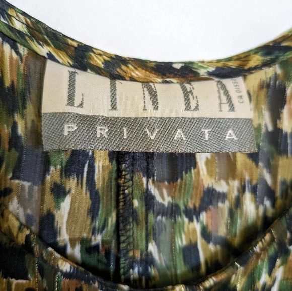 Vintage Pleated Set -  Skirt & Tank Set - Matching LINEA Metallic Animal Print - Picture 12 of 12